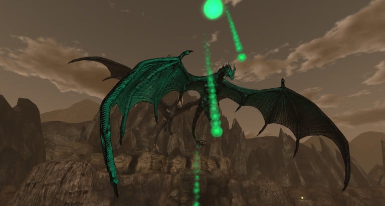 Twin Wyverns in Flight